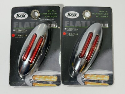 Small Marker Flatline Red LED (8 Diodes) TLED-FG3R Trux Accessories New 2 Pack