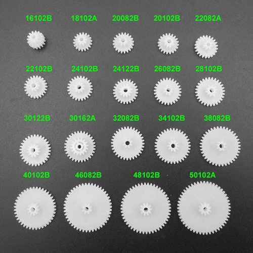 19 Kinds 19Pcs 0.5M Double Gear Reduction Gears Aperture 2.05mm 1.95mm 2MM New A