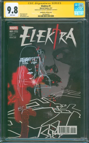 Elektra #1 ⭐ SIENKIEWICZ ORIGINAL SKETCH + SIGNED ⭐ CGC 9.8 Variant Marvel 2017