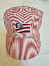 Infinity Headwear Ladies Baseball Cap Hat Red White Stripes W US Flag New