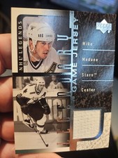 🔥 MIKE MODANO 💥 GAME WORN JERSEY 👕 DALLAS STARS 🌟 NHL POP CEN 🏒 HOF CARD 🏆