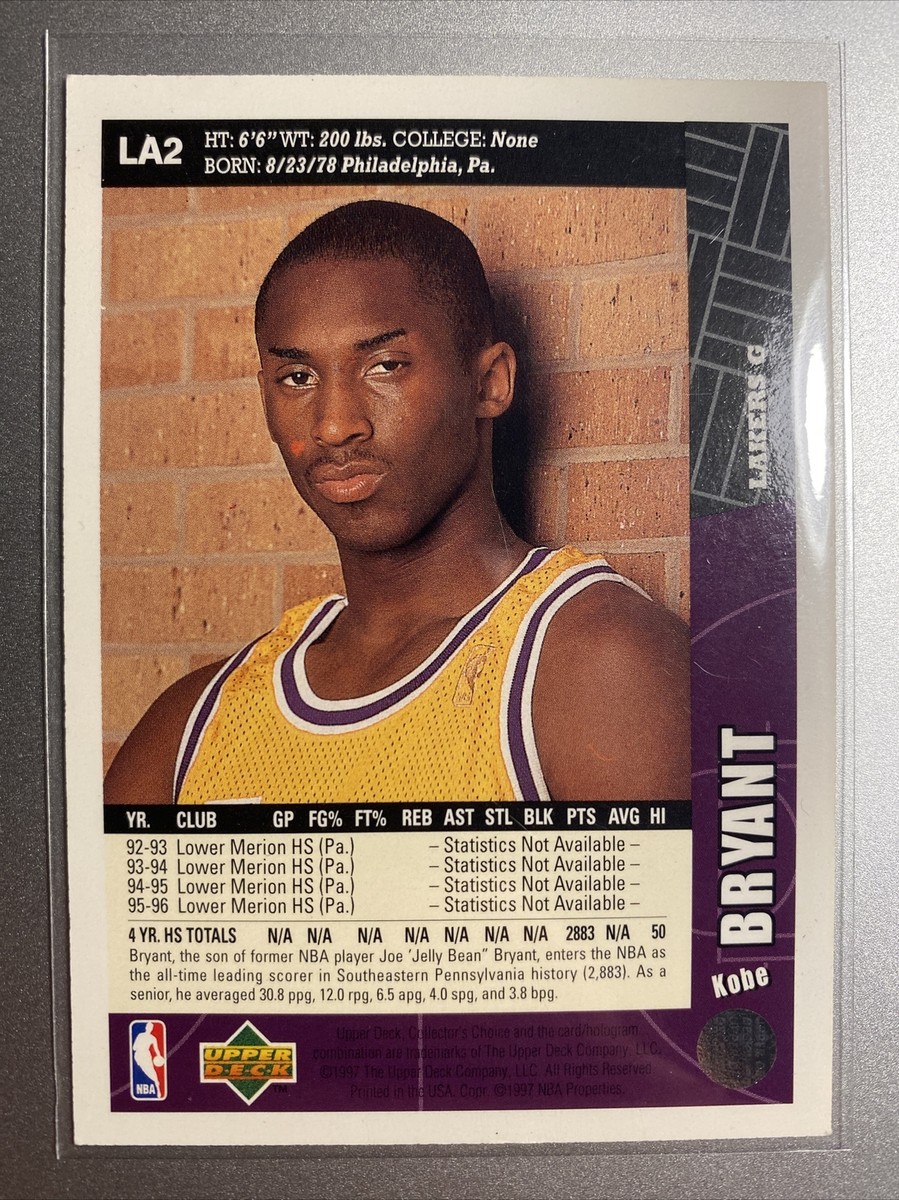 1996 1997 Upper Deck/Collectors Choice Kobe Bryant Rookie Card