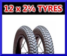 2x 12.5" Inch 12.5 x 2 1/4 TYRES for Prams / Buggies / Bikes