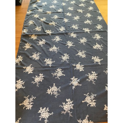56x98" tablecloth blue and white floral rectangular, table linens, dining room, - Picture 1 of 6