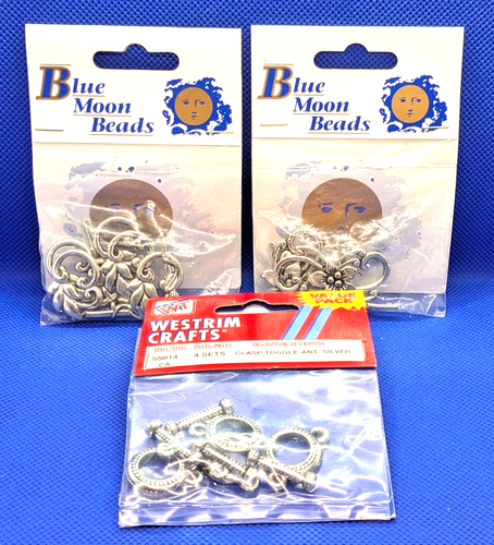 Lot of 12 Clasp & Toggle Sets Westrim Crafts (4) / Blue Moon Beads (8) Jewelry - Picture 2 of 21