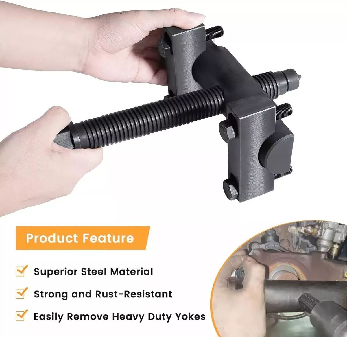 Heavy Duty Yoke Puller Semi Truck Yoke Remover Tool Kit For Spicer Meritor 10803
