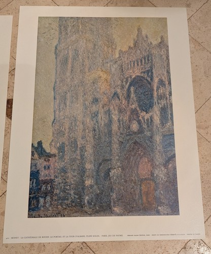 Claude Monet - Rouen Cathedral (Church) - 2 Prints - Printed in France - Picture 4 of 5
