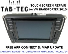 VW T6 TRANSPORTER Touchscreen Radio Sat Nav Repair + 2026 Maps + Carplay + Voice
