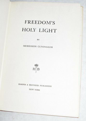 Merrimon Cuninggim SMU~Freedom's Holy Light~Church & State in USA~Signed 1stEd - Picture 5 of 7