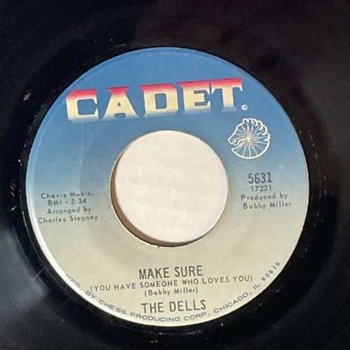 Dells Make Sure, Does Anybody Know I'm Here Cadet 7" Single 45 RPM 5631 1968