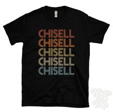 CHISELL REPEATED RETRO STYLE T-SHIRT mens & womens novelty cool name gift