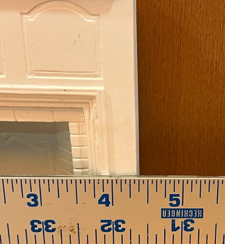 Dollhouse Miniature Fireplace Surround White Plaster/Ceramic? - Picture 6 of 6