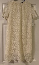 NWT ZARA ivory cream Laced Lined dress size M