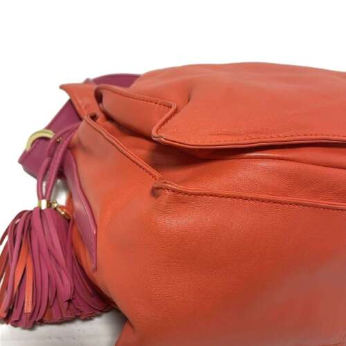 Auth LOEWE Flamenco - Orange Red Pink Nappa Leather Shoulder Bag - Picture 5 of 8