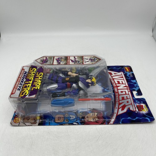 SHAPE SHIFTERS TOYBIZ 1999 HAWKEYE TRANSFORMS INTO ARMOR HAWK FIGURE SEALED - Picture 6 of 9