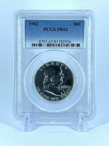PR62-1962-PCGS-GRADED-FRANKLIN-90-SILVER-HALF-DOLLAR-50C-PROOF-COIN-LIBERTY-US