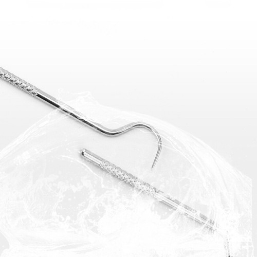 Juego de 4 palillos de dientes de metal de acero inoxidable para limpieza dental oral con bolsa de almacenamiento ‖ - Imagen 10 de 14