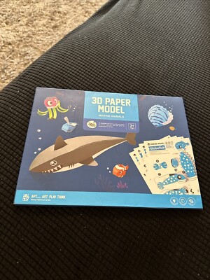 3D Paper Model MARINE ANIMALS by Joan Miro 10 Illustrated Sheets NEW SEALED