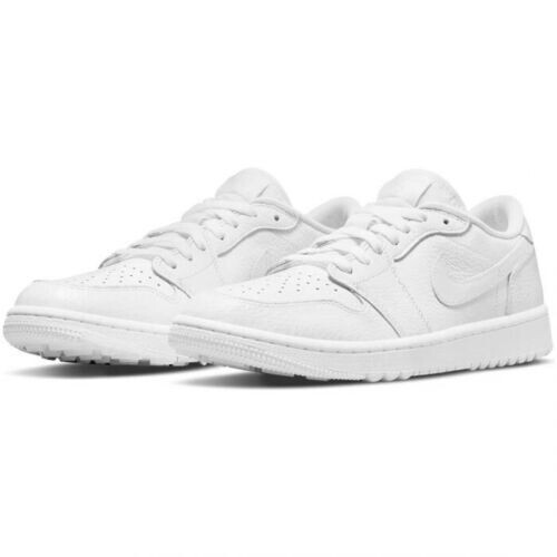 シューズ(男性用) Nike Air Jordan 1 Low Golf Triple White White Air Jordan 1 low G Triple White Golf Sneakers Mens Size 14