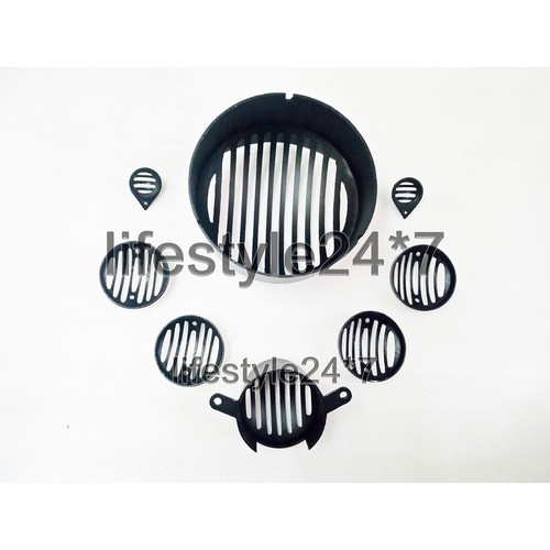 Per Royal Enfield "Set griglia copriluce testa con picco" per Classic 500cc 3... - Foto 6 di 6