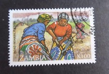 Zambia 1995 75th Ann ILO 100k SG743 used as photo
