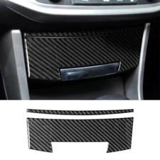 2Pcs For Honda Accord 13-17 Carbon Fiber Interior central Storage Box cover Trim