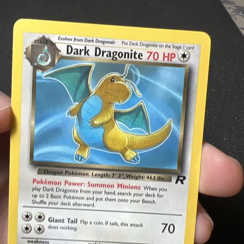 Carta Pokémon Dark Dragonite 22/82 Team Rocket rara no holográfica casi nueva - Imagen 3 de 8
