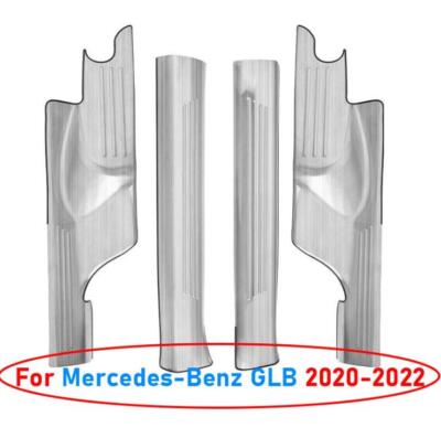 For Benz GLB 2020-2024 Silver Door Sill Threshold Protector Scuff Plate Trim 4pc