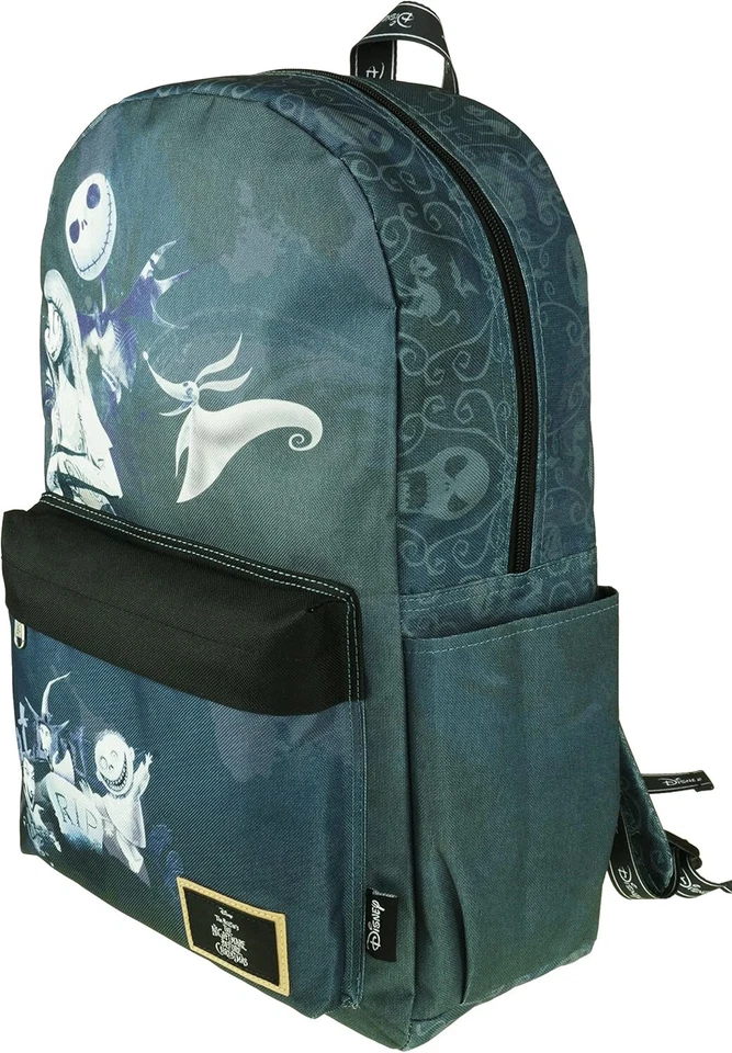Mochila Grande para Portátil - Clásica Disney - NBX Jack & Sally Bolso Escolar Negro/Blanco Foto 4 de 4