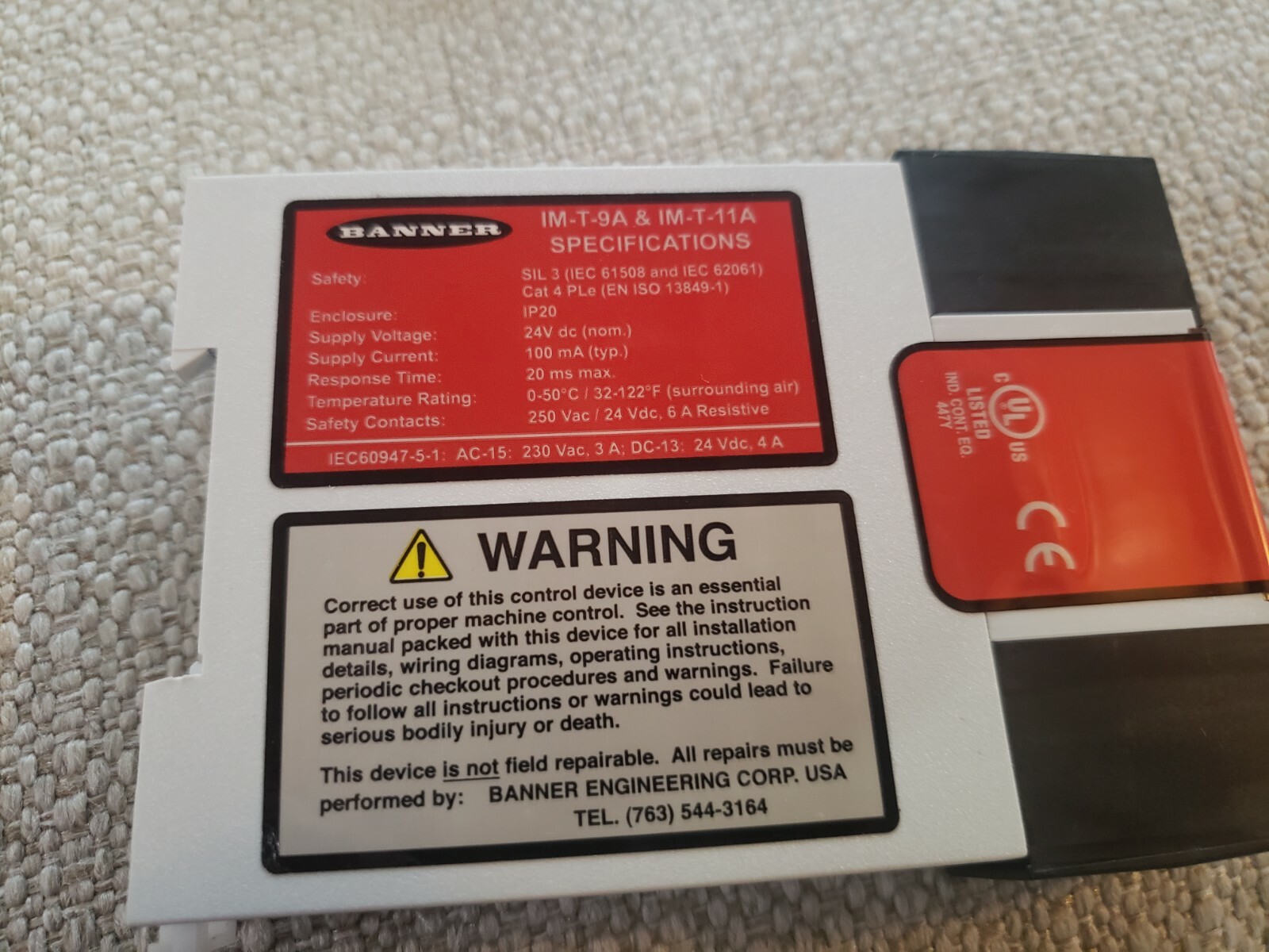 Banner Engineering Es Us 5a Safety Relay For Sale Online Ebay