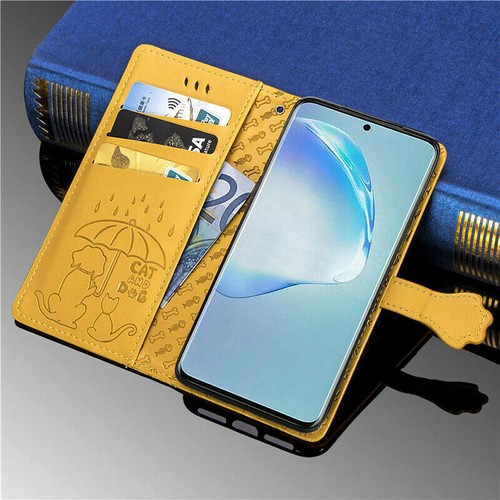 Leather Cat Dog Wallet Phone Case For Motorola E22I E53 E13 E40 E30 E20 Edge 30 - 第 5/16 張圖片