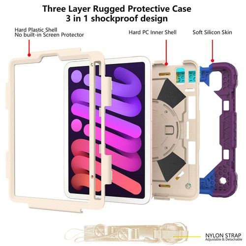 For iPad 10.2'' 9th 6th Air 4 Pro 11 Mini 6 Hybrid Shockproof Cute Stand Case - Picture 104 of 120