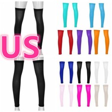 Men's See Through Socks Sheer Thigh High Footless Knee Brace Socks Stockings