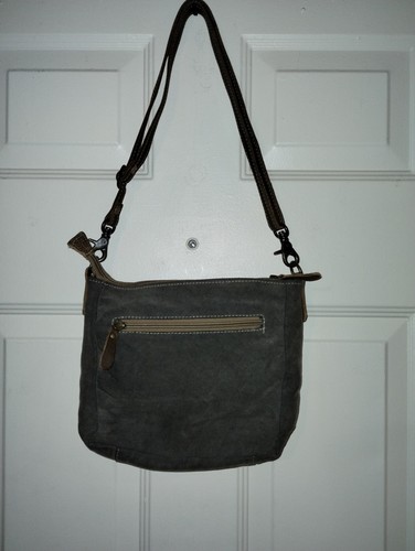 Myra Bag Aztec Print Cowhide Hair On Hide Denim Crossbody Shoulder Bag Purse - Picture 9 of 20