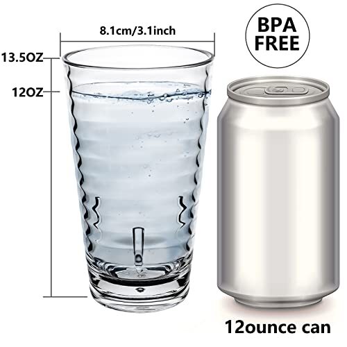 Plastic Tumblers Cups UNBREAKABLE Acrylic Plastic Water Tumbler Drinking Glas... - Picture 2 of 12