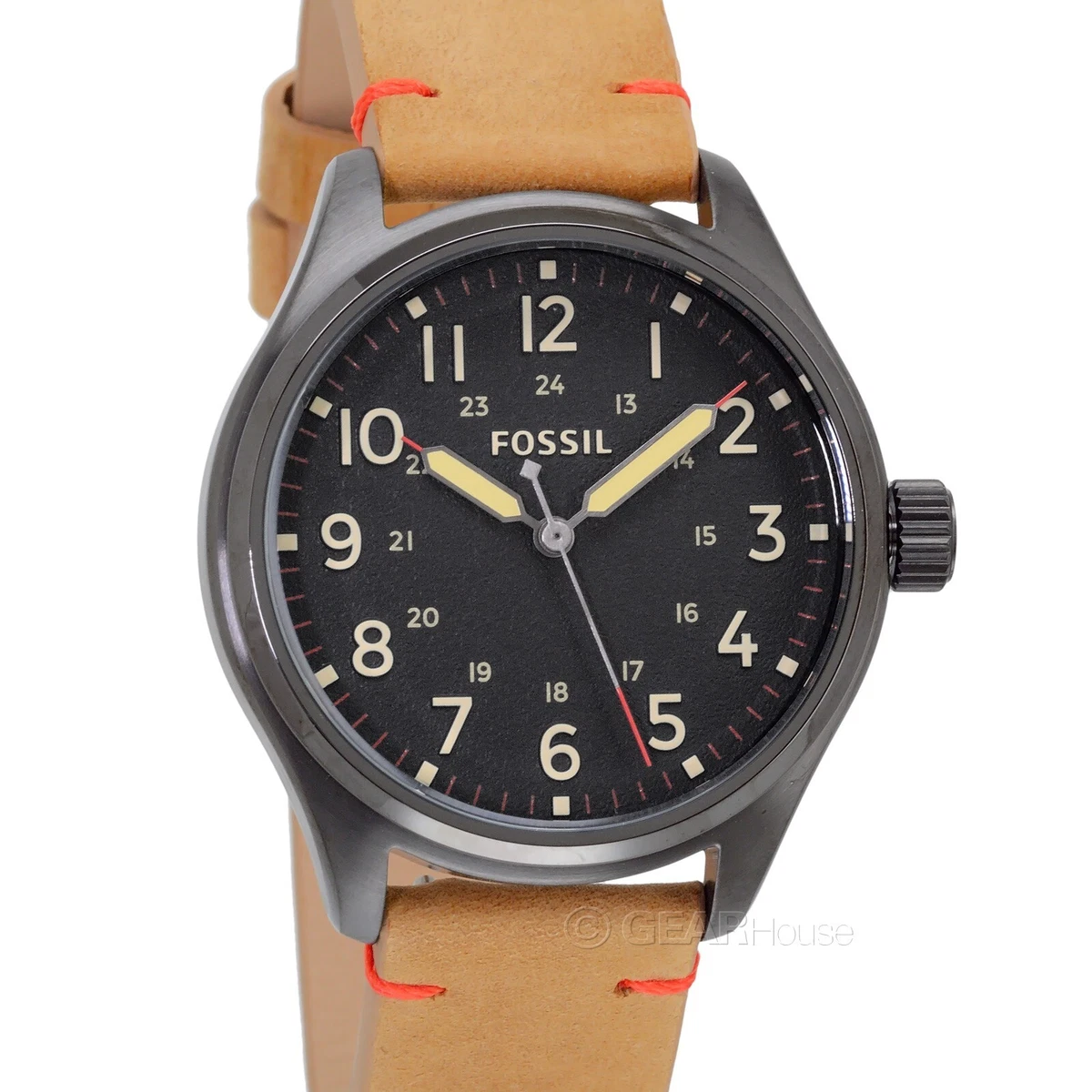 Mens tan strap shop watch