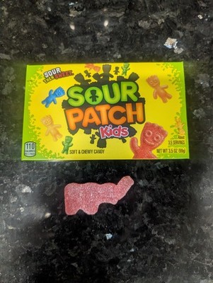Rare sour patch kid red berry misprint elephant shape (for collector)