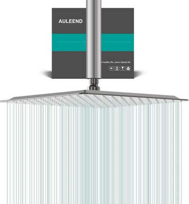 #ad AULEEND Rainfall HIGH PRESSURE Rain Square Shower head 12quot; Brushed Nickel #2822Y $80.00