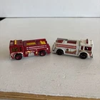 2 Vintage Used  Hot Wheels 1976 Fire Eater Fire Trucks