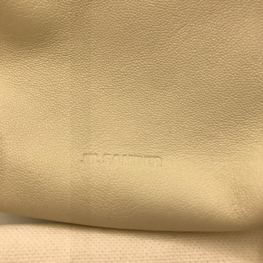 Jil Sander Drawstring Ring Handle Bag Handbag Leather Ivory Authentic Used — image 3