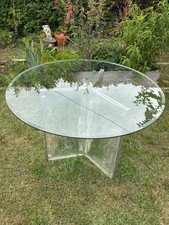 Vintage Retro Postmodern MCM Regency ROUND Gl...