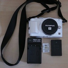 OLYMPUS PEN Lite E-PL6 White Body Mirrorless Camera Tested Working