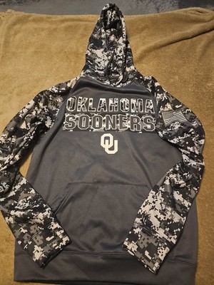  NCAA OKLAHOMA SOONERS OHC COLLESIUM SALUTE TO SERVICE HOODIE SIZE SMALL NWOT 