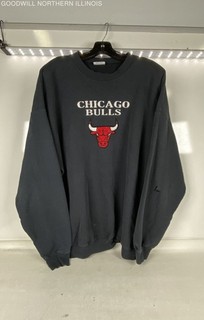 Vintage Chicago Bulls NBA Embroidered Black Crewneck Sweatshirt Size 2X