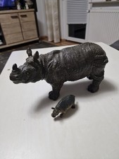 Kunststoff Sammler Figur Nashorn 14 x 25 cm - Top Zustand     