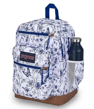 New! JanSport COOL STUDENT Backpack with 15" Laptop Pocket FORAGING FINDS White