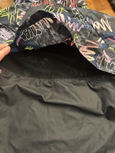 Nike Girls Rain Jacket Youth Vented Lightweight Hooded Full Zip Windbreaker - M - Picture 4 of 5