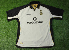 MANCHESTER UNITED 2001-2002 DOUBLE SIDED FOOTBALL SHIRT JERSEY AWAY/THIRD UMBRO
