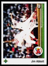 Jim Abbott, 1989 Upper Deck, #755, California Angels, RC