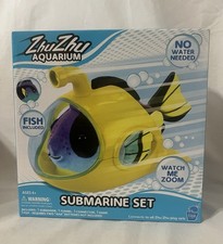 Zhu Zhu Aquarium by Cepia Submarine Set w/ Blue Fish, No Water Needed, Ages 4 